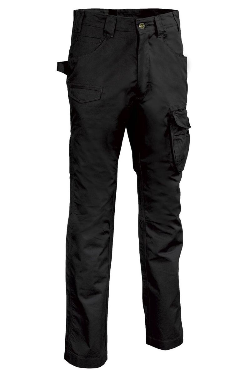 Pantalón multibolsillos de trabajo frescos negro