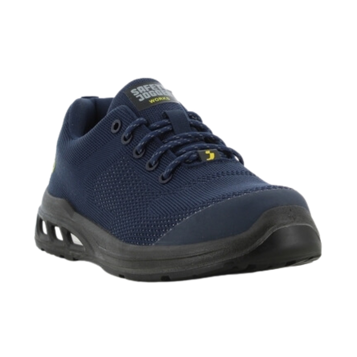 Zapatilla de seguridad azul marino de tejido reciclado GRS